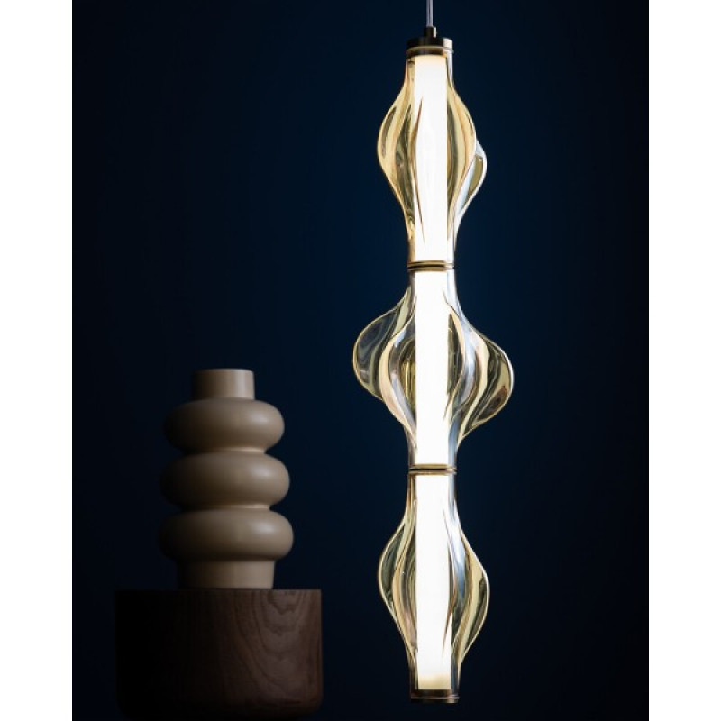Подвесной светильник, люстра TK Lighting 18214 Elva LED 1x22W 3000K 2616Lm IP20 латунный