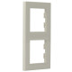 Рамка 2-местная вертикальная кремовый Asfora, EPH5810223