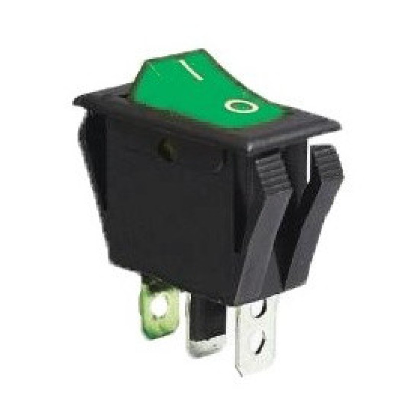 Переключатель TNSy KCD3-2-101NV G/B с подсветкой зеленый (TNSy5500855)