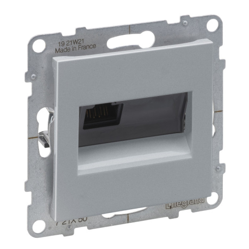 Розетка комп'ютерна RJ45 Cat.5e UTP Legrand SUNO (алюміній) 721350