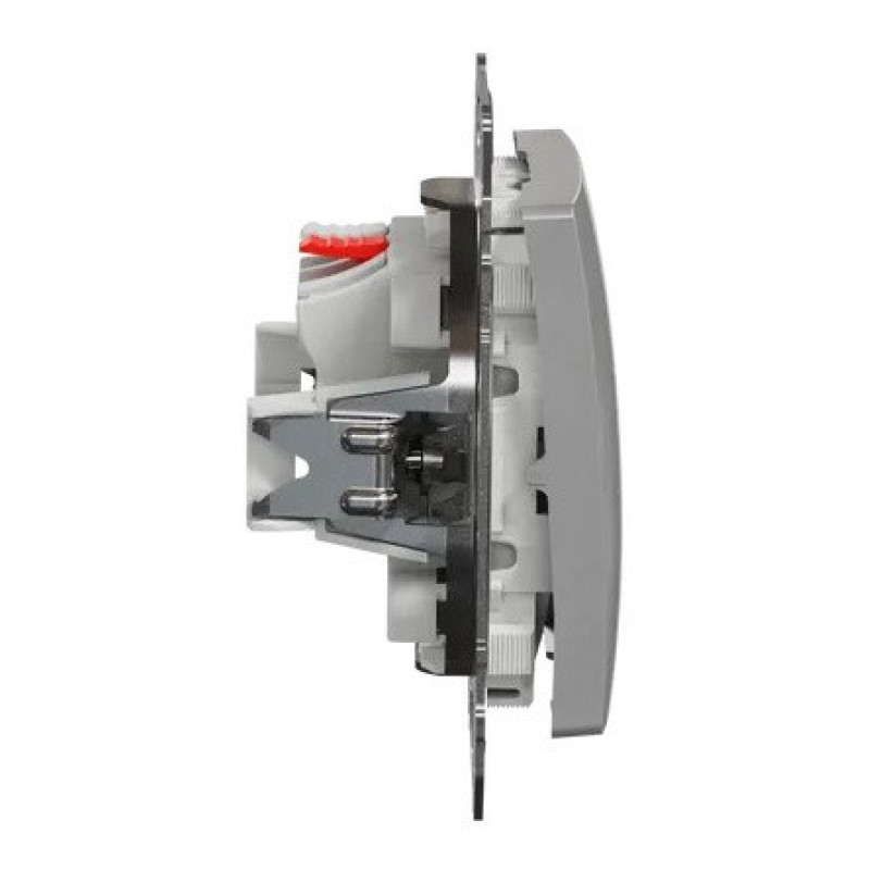 Перехресний перемикач Schneider Electric Sedna Design & Elements з підсвіткою алюміній SDD113107L