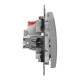 Перехресний перемикач Schneider Electric Sedna Design & Elements з підсвіткою алюміній SDD113107L
