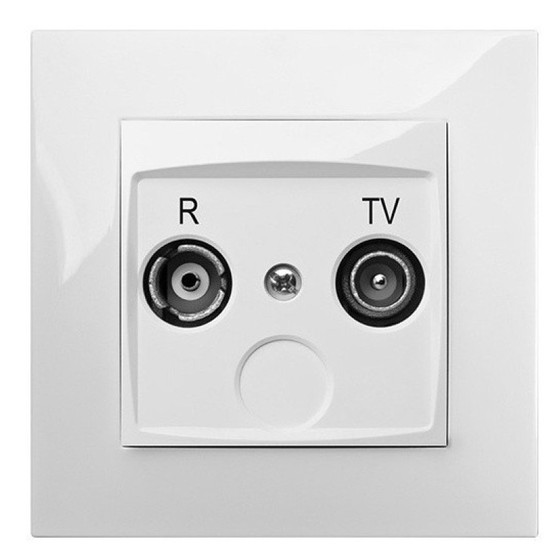 Кінцева R-TV розетка Elektro-Plast Carla 1752-10 (білий)
