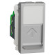 Одинарна комп'ютерна розетка Schneider Electric NU341030 RJ45 cat.5e UTP із полем для напису 1М (алюміній)
