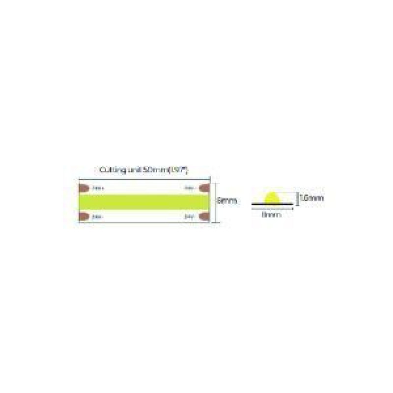 LED лента COLORS COB-24V-IP20 7.2W 725Lm 3000K 5м (DRF6-24V-8mm-V1-WW)