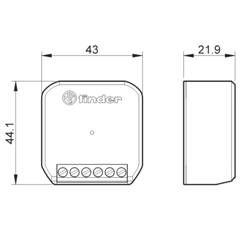 Радиореле для жалюзов Finder 2NO 6A 230В AC 2 канала (13S28230B000)