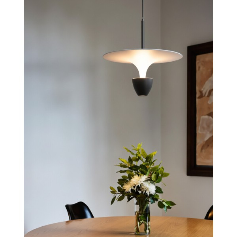 Подвесной светильник, люстра Kloodi PE-NIMBA300 6W+6W 3K WH/BK LED 2x12W 3000К 1100Lm IP20