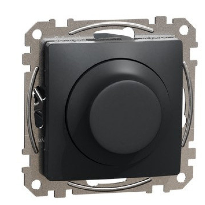 Поворотний світлорегулятор Schneider Electric Sedna Design & Elements RC 3-370 Вт чорний SDD114501