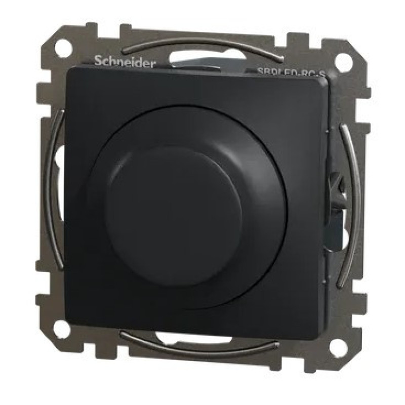 Поворотний світлорегулятор Schneider Electric Sedna Design & Elements RC 3-370 Вт чорний SDD114501