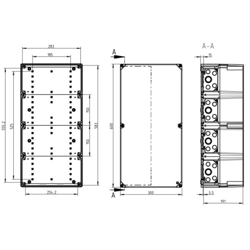 Вологозахищена розподільна коробка Spelsberg AKL 4-gh (sp74290401) IP65