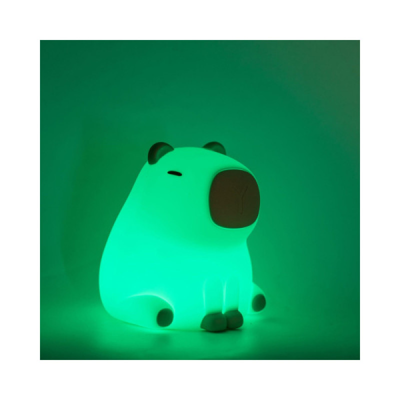 Ночник Капибара, настольная лампа с аккумулятором Goldlux 329004 Kapibara Led 1x1W 3000K+RGB IP20