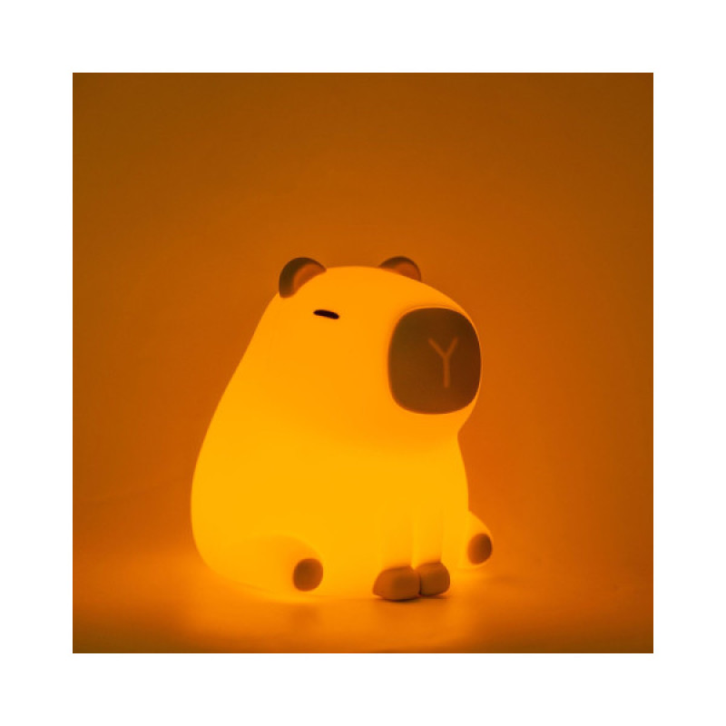 Ночник Капибара, настольная лампа с аккумулятором Goldlux 329004 Kapibara Led 1x1W 3000K+RGB IP20
