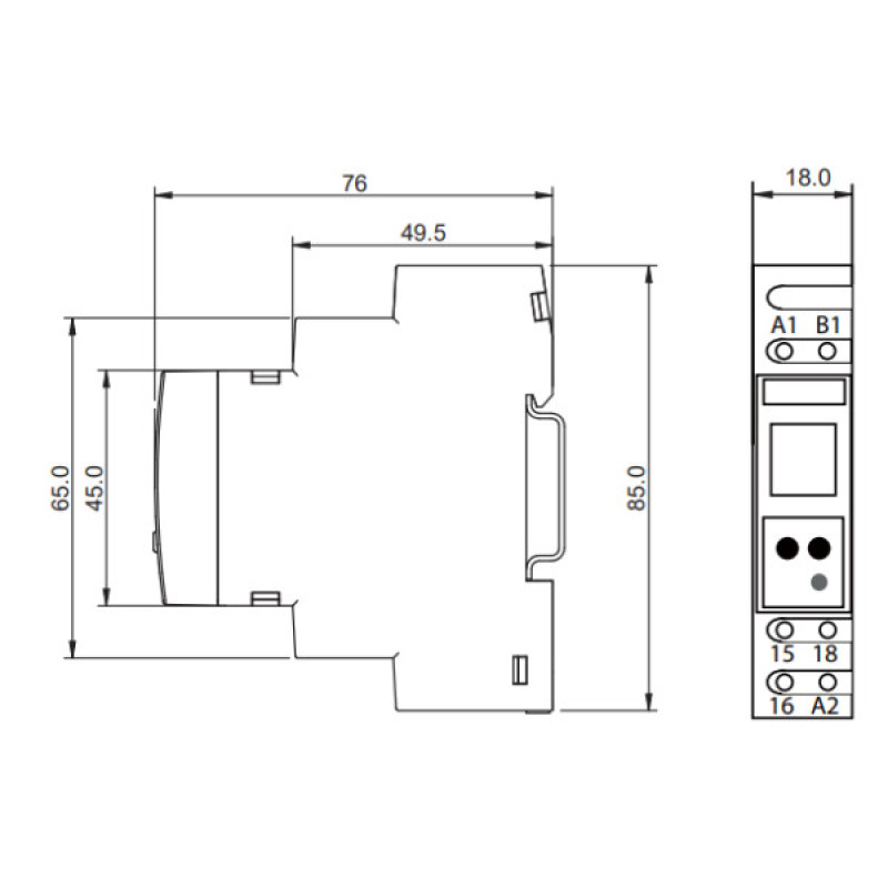 Багатофункціональне цифрове реле часу Eti CRD-18 24-240В AC/DC 1x8A AC1 (2471558)