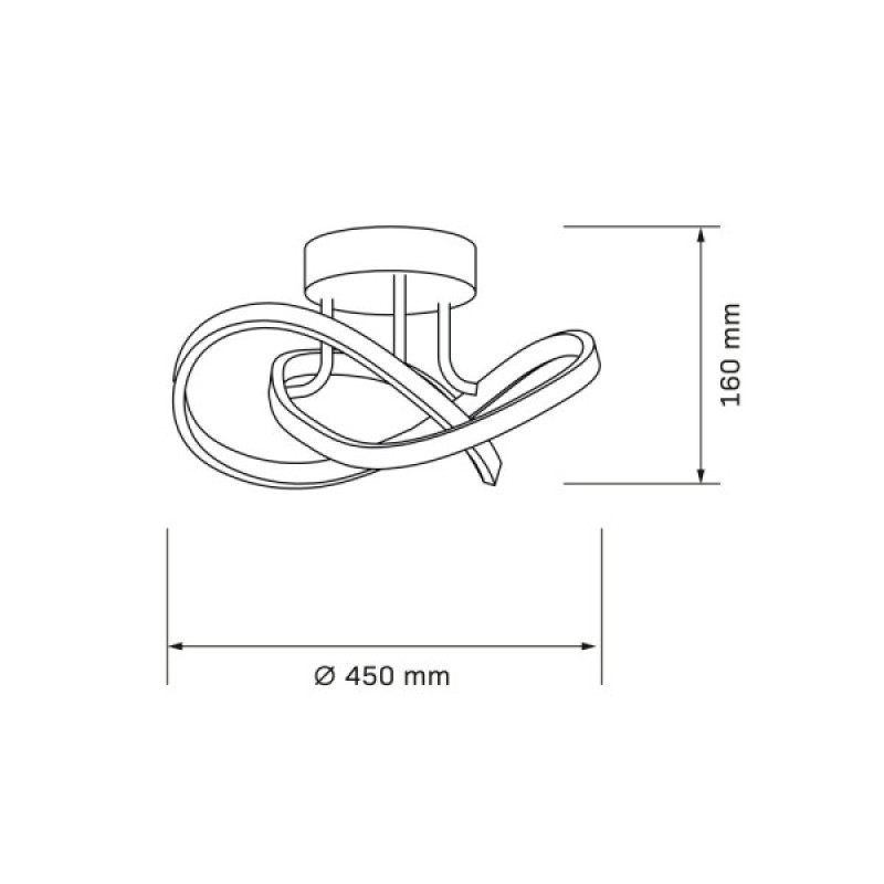 Люстра Goldlux 329684 Oskar Big LED 1x30W 4000K 4000Lm IP20 чорна