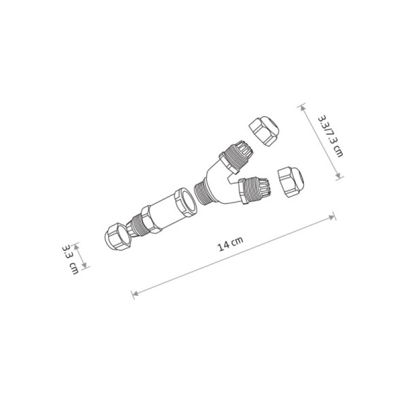 Соединитель Nowodvorski 8846 Waterproof Connector IP68 черный