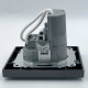 Розетка EL-BI VEGA антрацит матовый 1-я с/з + 2USB (Type C+A) 2A ( 510-016700-334 )