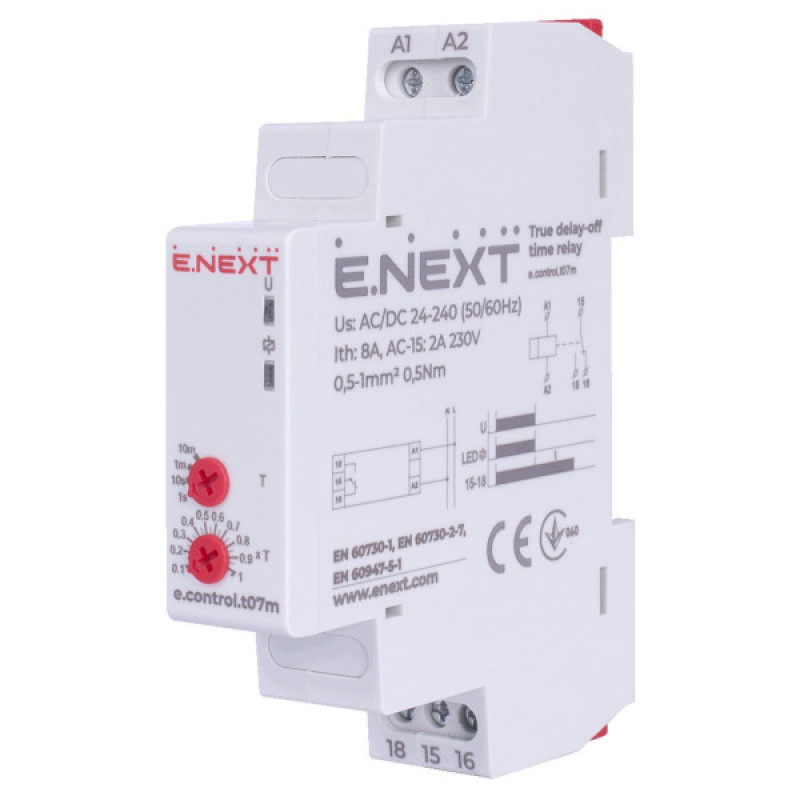 Реле времени E.Next e.control.t07m задержка отключения e.control.t07m (p0690024)