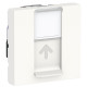 Одинарная компьютерная розетка Schneider Electric NU341518 RJ45 cat.6 UTP с полем для надписи 2М (белая)
