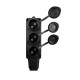 Колодка Violux каучук настенная 3-ная без заземления с крышкой IP44 ( 930710 )