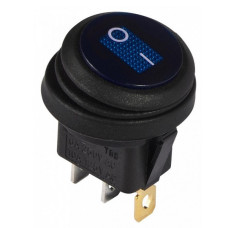 Переключатель TNSy KCD1-8-101WN BL/B круглый с подсветкой IP65 синий (TNSy5500753)