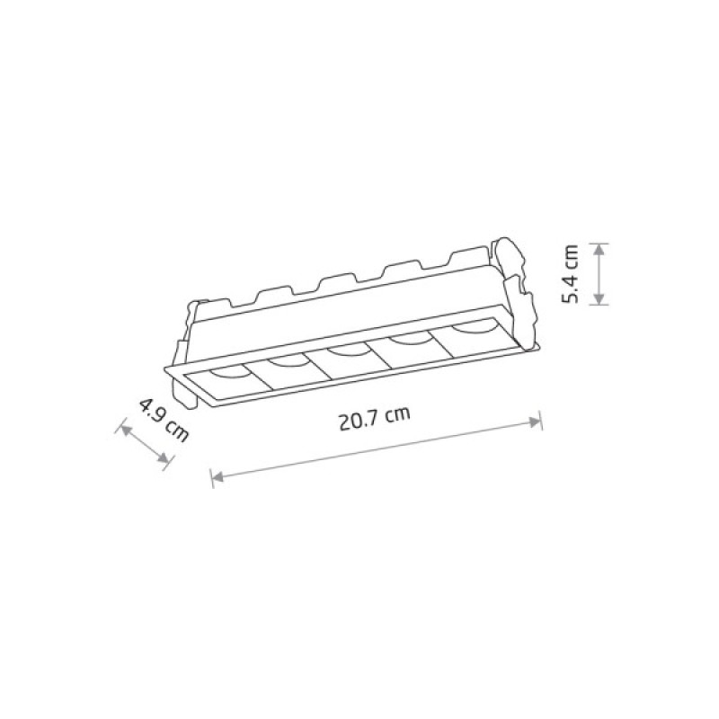 Точечный светильник Nowodvorski 10065 Midi LED 1x20W 4000K 1800Lm IP20 черный