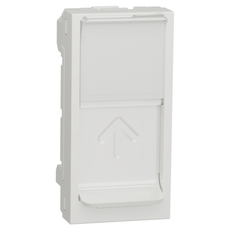Накладка для розетки RJ45 Schneider Electric NU941018 з полем для напису 1М (біла)