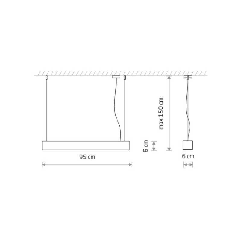 Подвесной светильник, люстра Nowodvorski 7547 Soft LED T8LED 1x16W 3000K 2300Lm IP20 белый