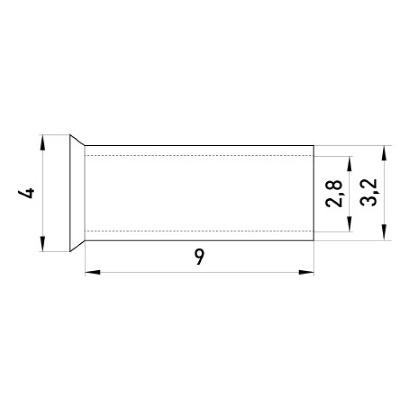 Неизолированный наконечник E.Next e.terminal.stand.en.4.9 4 кв.мм (s4038008)