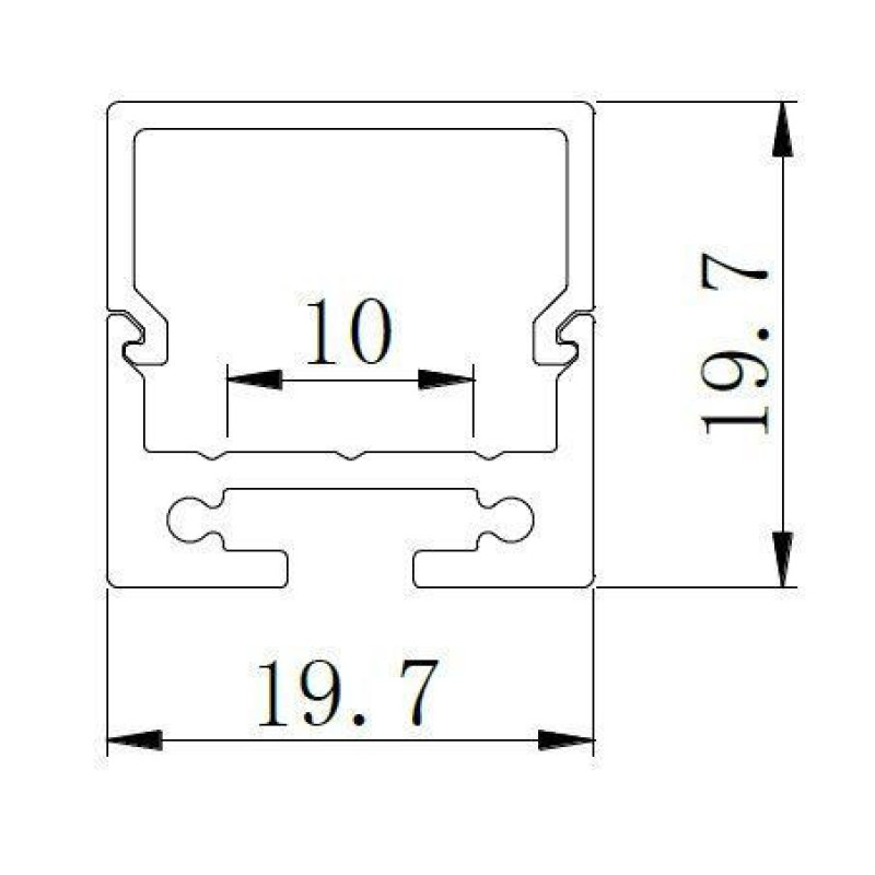 LED-профиль подвесной, 2.5 метра (LS1911K)