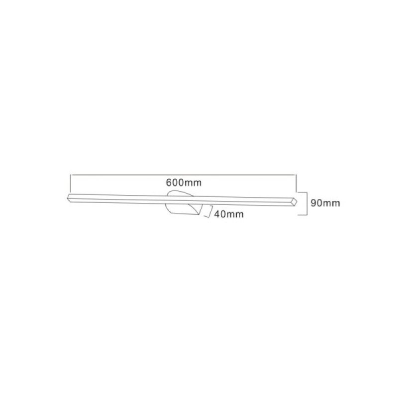 Бра, настенный светильник Zuma Line W89551-60BK Arvi LED 1x20W 4000K 2400Lm IP20 черный (5905316636477)