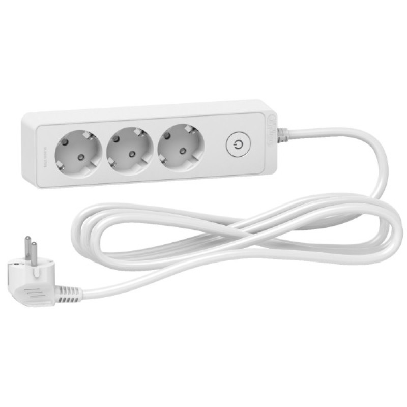 Трехместный удлинитель Schneider Electric ST9433W (3м) белый