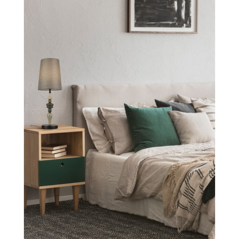 Настольная лампа Italux TB-22374A-BK Nerom E27 1x60W IP20 бежевая