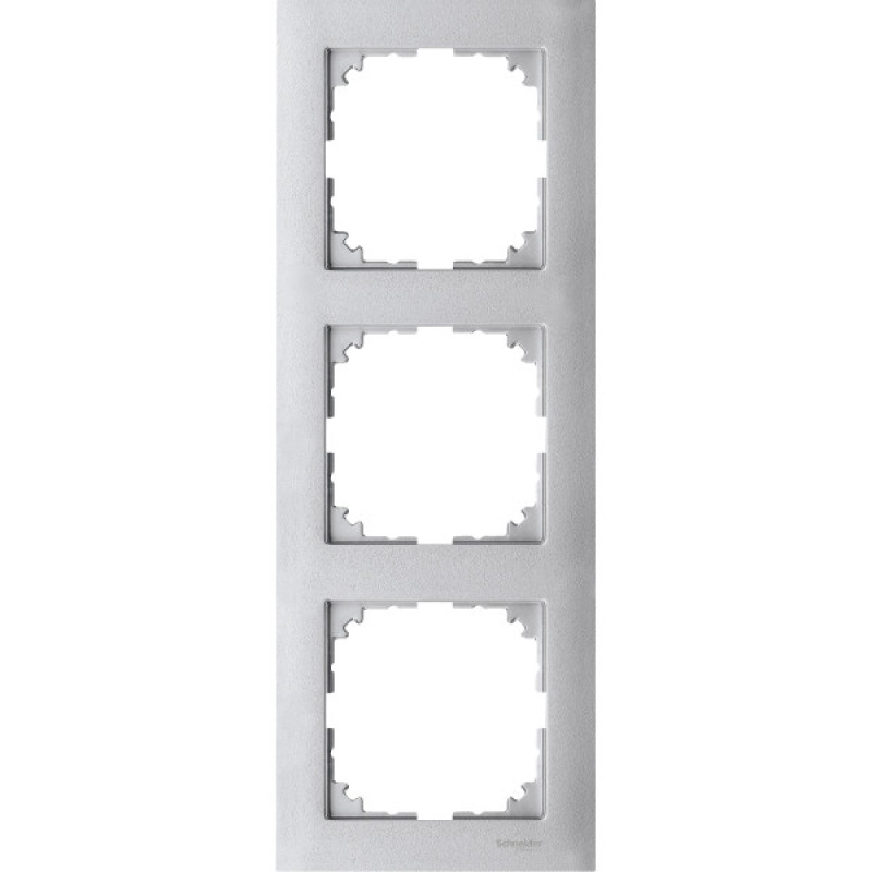 Трехместная рамка Schneider Electric M-PURE MTN4030-3660 алюминий