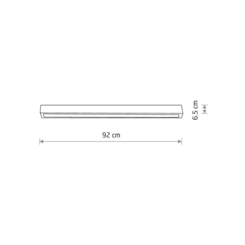 Потолочный светильник Nowodvorski 7553 Straight Ceiling LED T8LED 1x16W 3000K 2300Lm IP20 графитовый