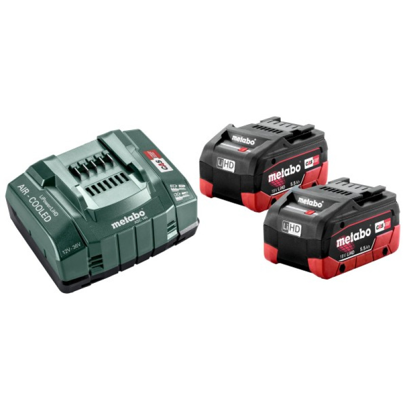 Набор аккумуляторов Metabo LiHD 5,5Ач 2шт ASC 145 (685122000)