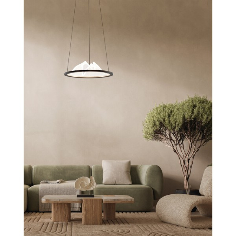 Підвісний світильник, люстра Italux PND-58038-26W-3K Baret LED 1x26W 3000K 900Lm IP20 коричневий