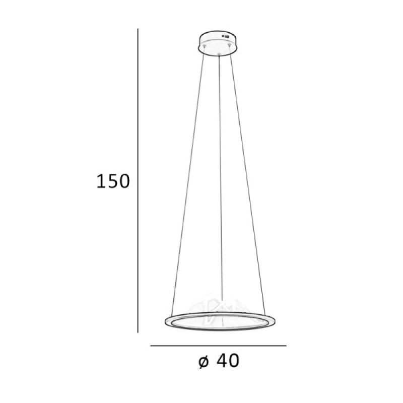 Підвісний світильник, люстра Italux PND-58038-26W-3K Baret LED 1x26W 3000K 900Lm IP20 коричневий