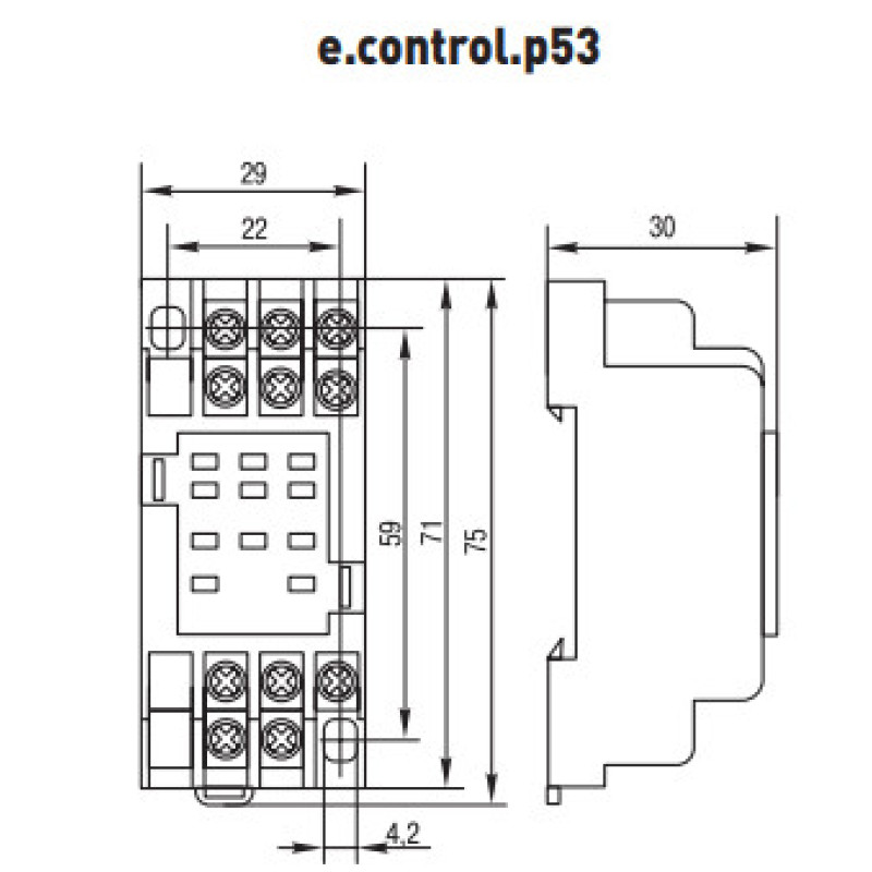 Разъем модульный E.Next e.control.p53s 5А на 3 группы контактов