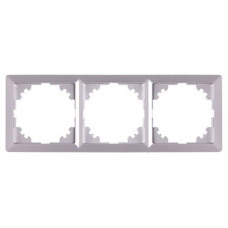 Рамка 3-містна E.Next e.lux.10064L.3.fr.aluminium алюміній (ins0040091)