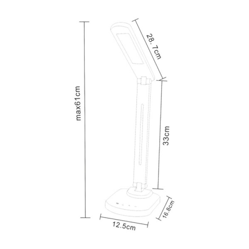 Настільна лампа Zuma Line 1601 LED 1x6W 4000K 350Lm IP20 чорна (5905316606616)