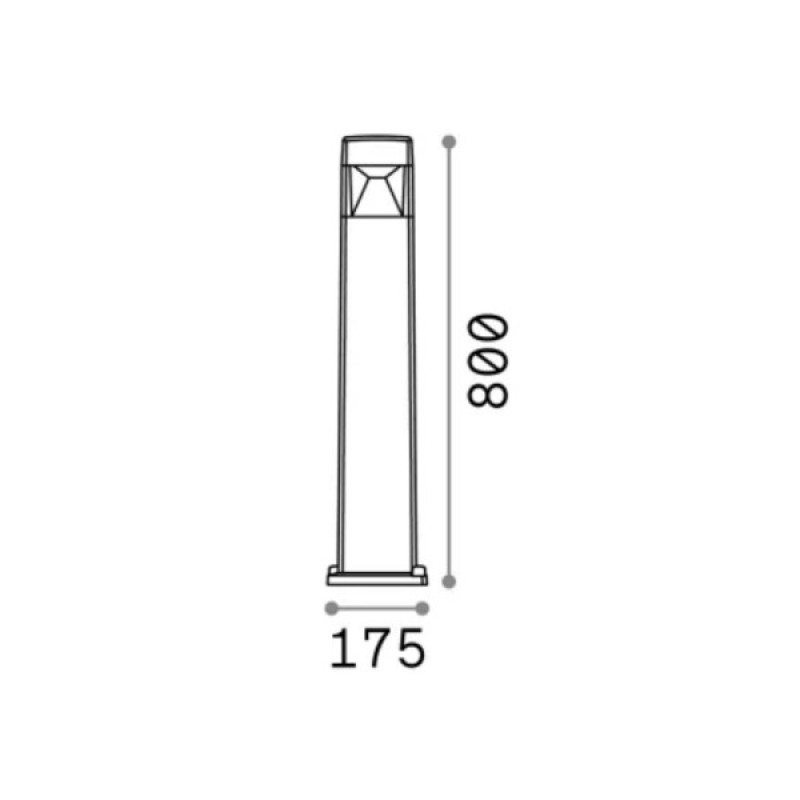 Уличный светильник Ideal Lux 187884 Cosmo E27 1x10W IP55 серый
