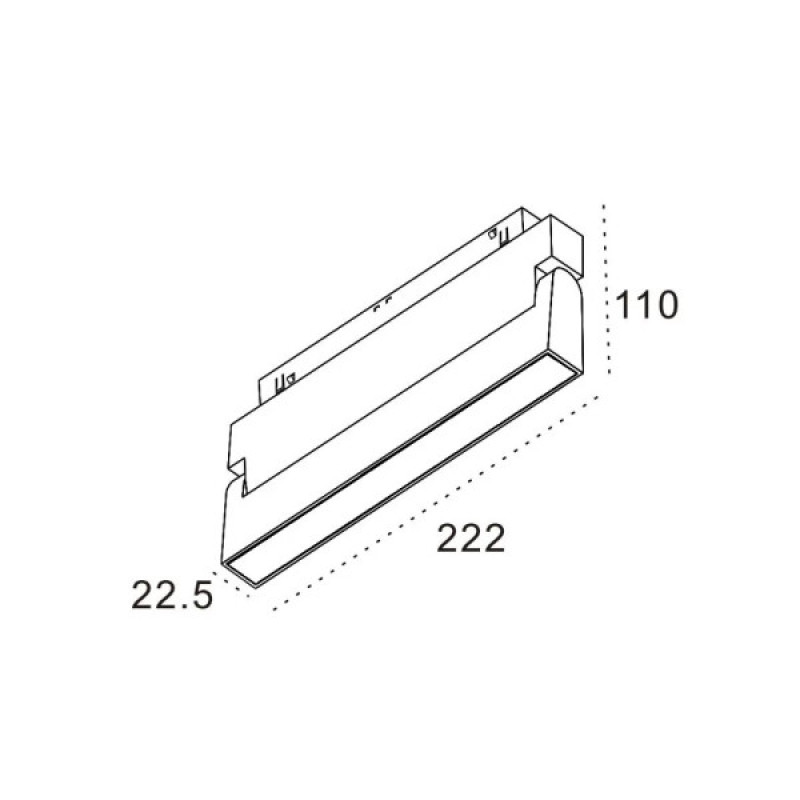 Магнитный светильник Alumled ALMG-S104 12W 4000K BK Led 960Lm IP20