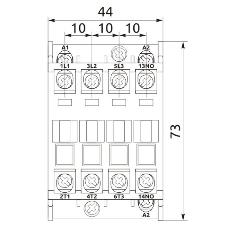 Контактор Promfactor FC-1/6А 1NO AC230В (FC10006230)