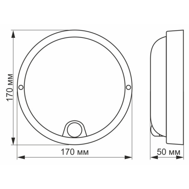 Круглый светильник Videx 12Вт 5000K IP54 с сенсором ИК (VL-BHR-125W-SP) белый