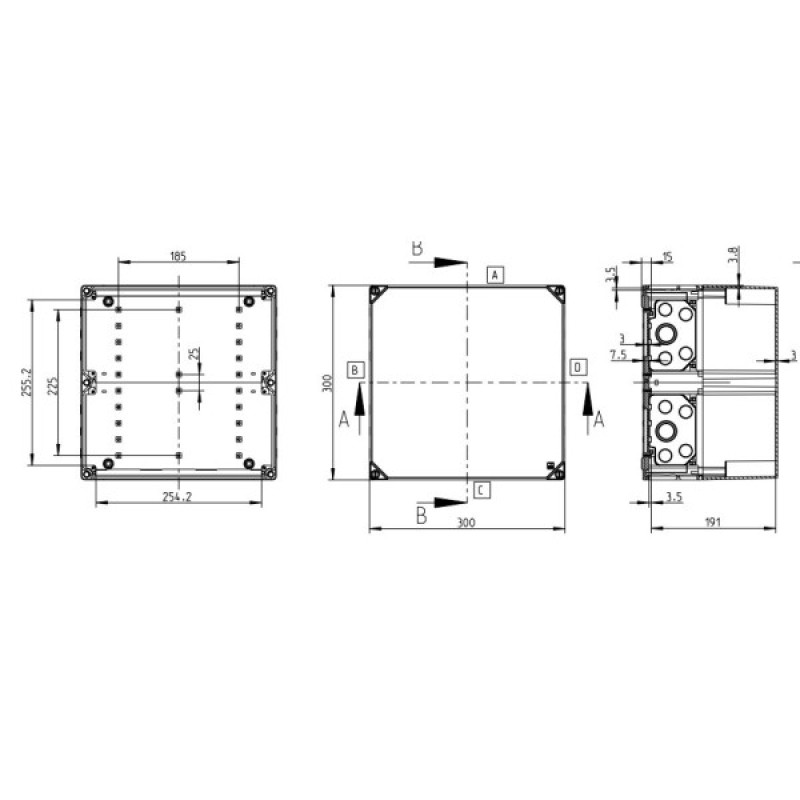 Влагозащищенная распредкоробка Spelsberg AKi 2-gh (sp74390201) IP65