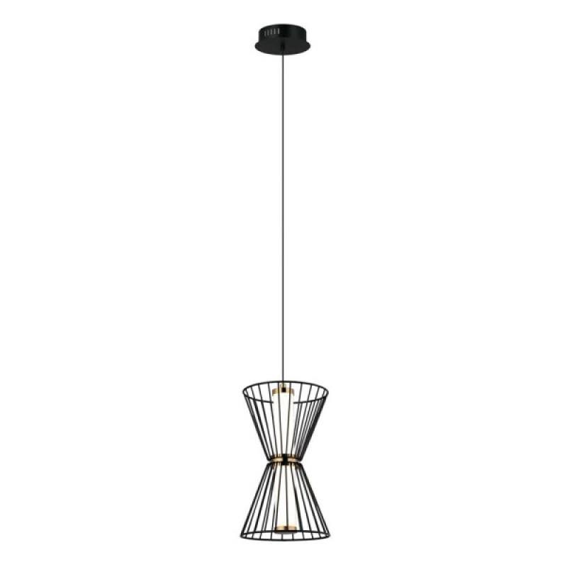 Підвісний світильник, люстра Italux PND-63849-2-BK Sanke LED 2x8W 3000K 380Lm IP20 чорний