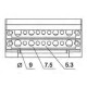 Распределительный клеммный блок ETI 001102303 EDB-407 4p 3L+PE/N 125A на 7 выходов