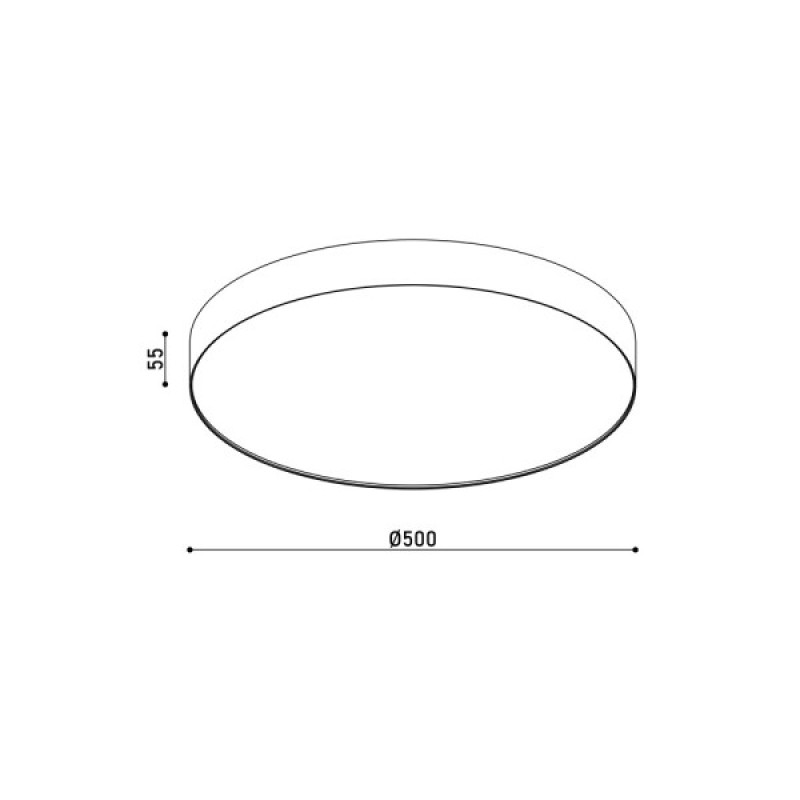 Потолочный светильник Kloodi KD-MONZA500 60W 4К BK LED 6000Lm IP44 черный