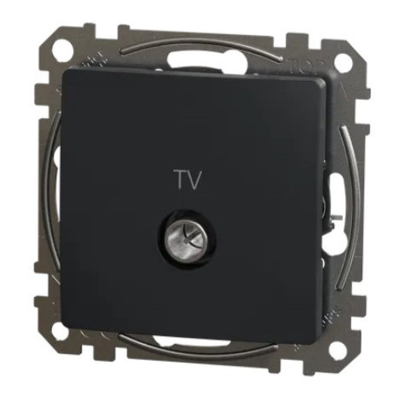 Конечная TV-розетка 4 дБ Schneider Electric Sedna Design & Elements черная SDD114471