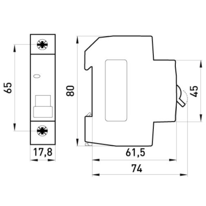 Модульный автоматический выключатель E.Next e.mcb.stand.45.1.B2 1р 2А В (s001002)